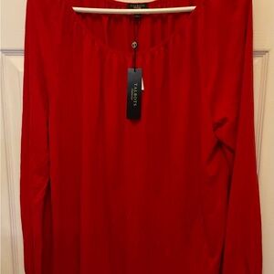 Talbots long sleeve red new with tags shirt size large